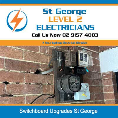 Outdated electrical meter and switchboard mounted on a brick wall, ready for upgrade in St George